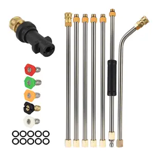 Powerful Roof Cleaner Extension Wand Nozzle Water Spray Lance For Karcher K Series Car Washer Metal Jet With 5 Quick Nozzles Car Wash Equipment