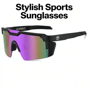 Stylish Sport Sunglasses Clear Frame Smoke Lens Polarized UV400 Protection for Men & Women Oversized Vintage Y2K Aviator Eyewear Ideal for Fishing Golf Cycling Driving Sports