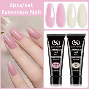 Dld 2-Piece Gel Nail Extension Kit, Long-Lasting Semi-Permanent Formula, Easy-To-Use Odorless High-Quality Nail Enhancer, Perfect for DIY Beginners
