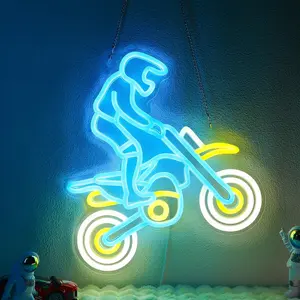 Off-Road Car Neon Light for Wall Decoration, Motorcycle Neon Light for Boy's Bedroom, Game Room, Cave, Garage Decor, 5v USB Powered with Hook