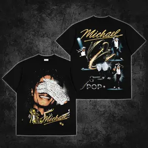 [AT] Michael - Michael Jackson Biopic Movie Merch 2026 Premium Cotton T-Shirt For Michael Jackson Fans, King Of Pop Graphic Pop Music Shirt, Gift For MJ Fan Graphic Tee, Michael Movie Fan Merch Shirt.