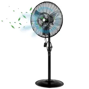 ACHAZEL 24" Outdoor Pedestal Oscillating Misting Fan, 3-Speed Waterproof Industrial Fan, High Velocity Patio Cooling Fan for Outside, UL Listed