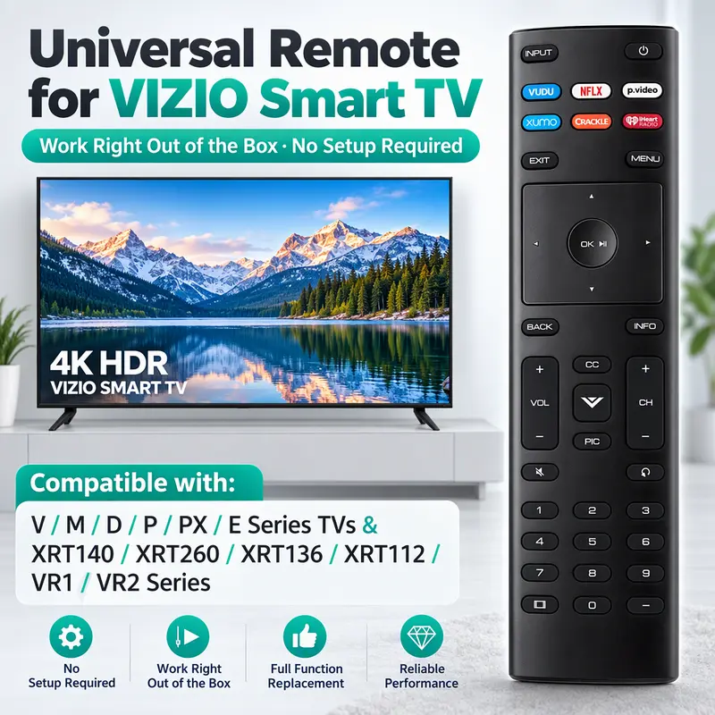 Voice Remote Control for Vizio-Smart-TV-Remote-Replacement XRT270 for Vizio FHD 4K Quantum D/P/M/V-Series Smart TV,infrared remote control XRT136 XRT140 Smart TV