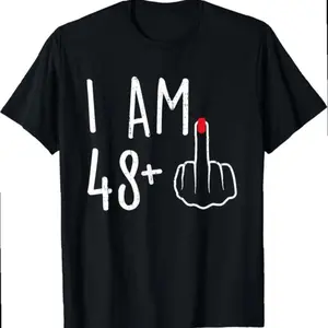 I Am 48 Plus 1 Middle Finger For A 49th Birthday For Women T-shirt
