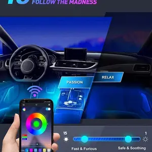 LED Interior Strip Lights - Car Decorations Kit APP Remote Control with Changer Color Change Lights