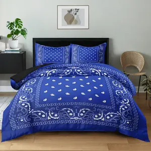 2/3 piece large duvet cover, soft and comfortable, bohemian red duvet cover bedding kit, paisley elegant duvet cover, vintage style bedroom bedding kit (1 piece * quilt cover + 1 or 2 pieces * pillowcase, excluding core)