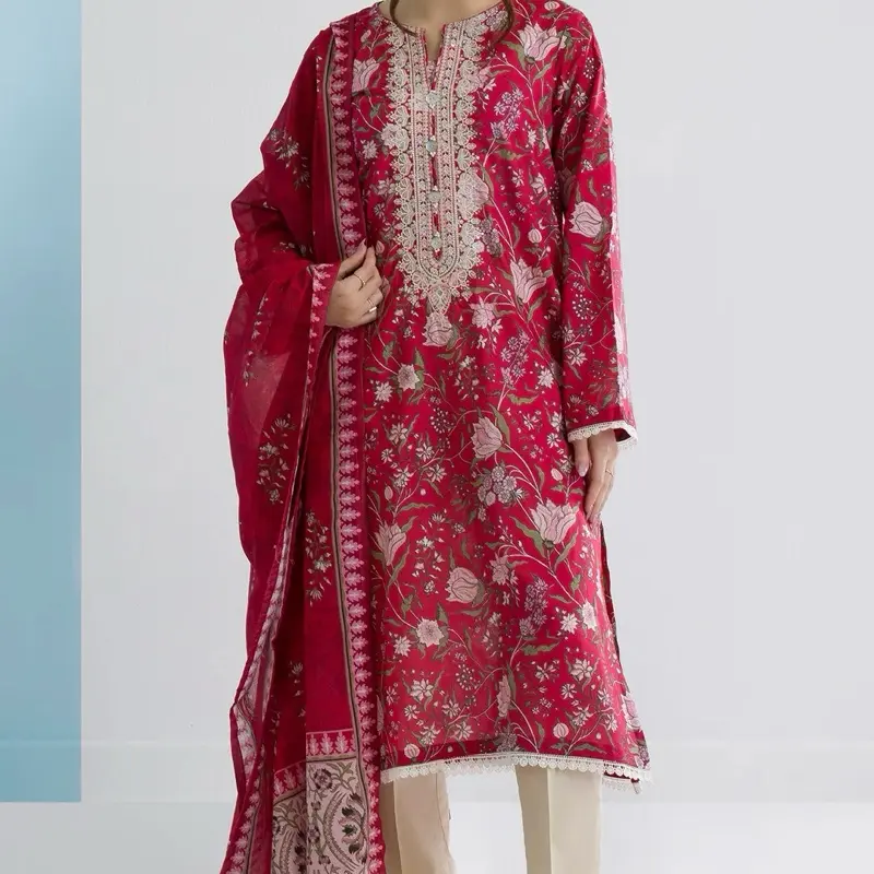 2 piece lawn dress (kurta and dupatta)