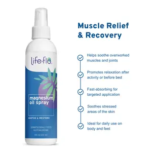 Pure Magnesium Oil Spray - Concentrated Magnesium Chloride for Fast Absorption & Muscle Relaxation
