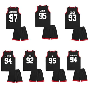 Returning in 2026 ARIRANG Sleeveless Jersey Shirt Shorts Set, BT21 Kpop Band Style Tank Featuring JIN 92 SUGA 93 RAP MONSTER 94 J-HOPE 94 JIMIN 95 V 95 JUNG KOOK 97, Athletic Tee Concert Outfit Youthn Shirt Short Sets