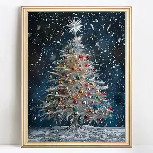 Tree Pattern DIY Diamond Arts Colorful Painting Kit without Frame, DIY Decorative Art Picture for Beginner, Wall Art Decor for Home Living Room, Craft
