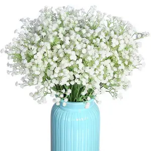 30Pcs Babys Breath Artificial Flowers Bulk, 11inch Fake Baby Breath Flowers Artificial White Faux Gypsophila Real Touch Flowers for Outdoors Wedding DIY Bouquet Arrangement Party Home Decor decoration