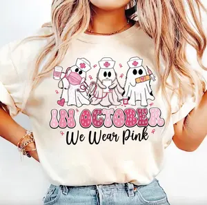 In October We Wear Pink Shirt, Nurse Life Shirt, Pink Nurse Breast Cancer Sweatshirt Hoodie, Breast Cancer Nurse Gifts, Nurse Shirt, RN Outfit For Her