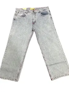 Neo Blue Baggy Jeans Pastel Pink Stitch for Women Comfortable Fit Stylish Denim Pants