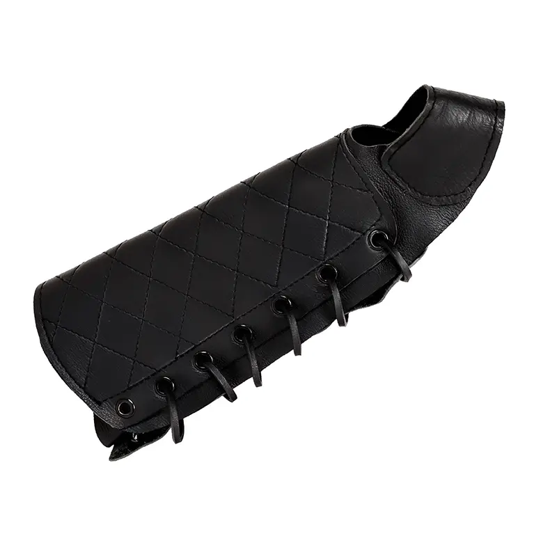 Medieval Arm Guard Leather Bracers Left Hand with Thumb Loop Arm Protection Single Handed Ideal for Archery - No Brand - Menswear, Clothing
