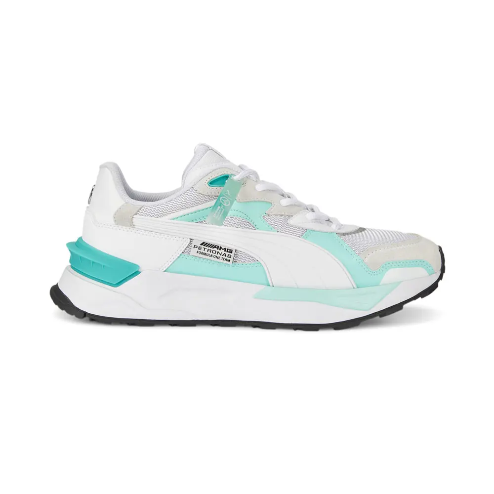 PUMA Mens Mercedes Amg Petronas F1 X Mirage Sport Asphalt Lace Up Sneakers Shoes Casual - White