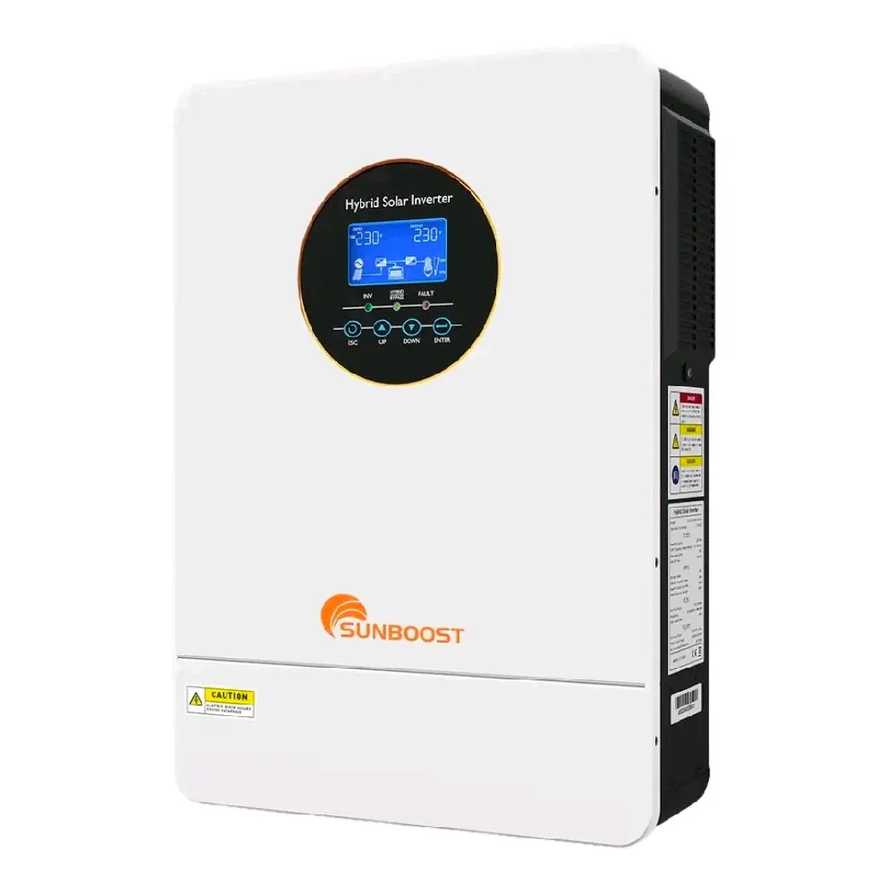 6200W Solar Hybrid Inverter 48V DC-110V/220V AC Split Phase Off-Grid 120A MPPT Controller, Pure Sine Wave Inverter for 48V Lead-Acid, Li Battery Output 1 Year Warranty