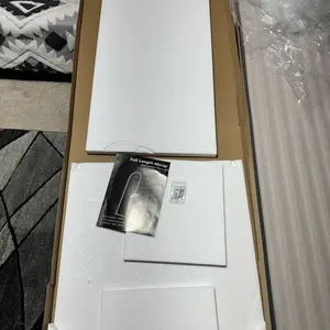 Stand Mirror Full Length with LED Lights, Floor Mirror Dimming & 3 Color Lighting, Large Mirror for Bedroom, Glass Decorations Supplies