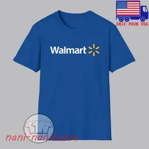 Walmart Store Men's Blue T-Shirt US Size: S-6XL, All Colors, Gift for Women Men, Made In USA, 100% cotton, Classic Fit, Unisex T-Shirt