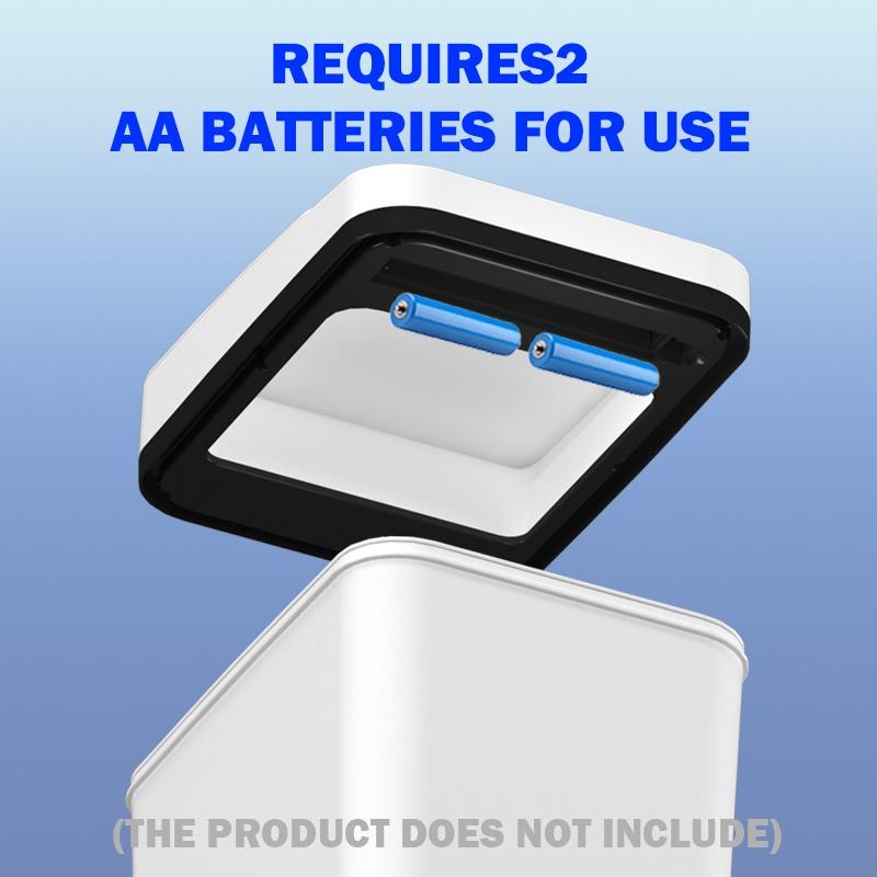 [Touchless Trash Can] White Covered Kitchen And Bathroom Trash Can, 11 Liters, Touchless Automati