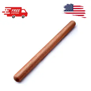 French Rolling Pin, 17.7 Inches Wood Rolling Pin for Baking Extra Long Thickened