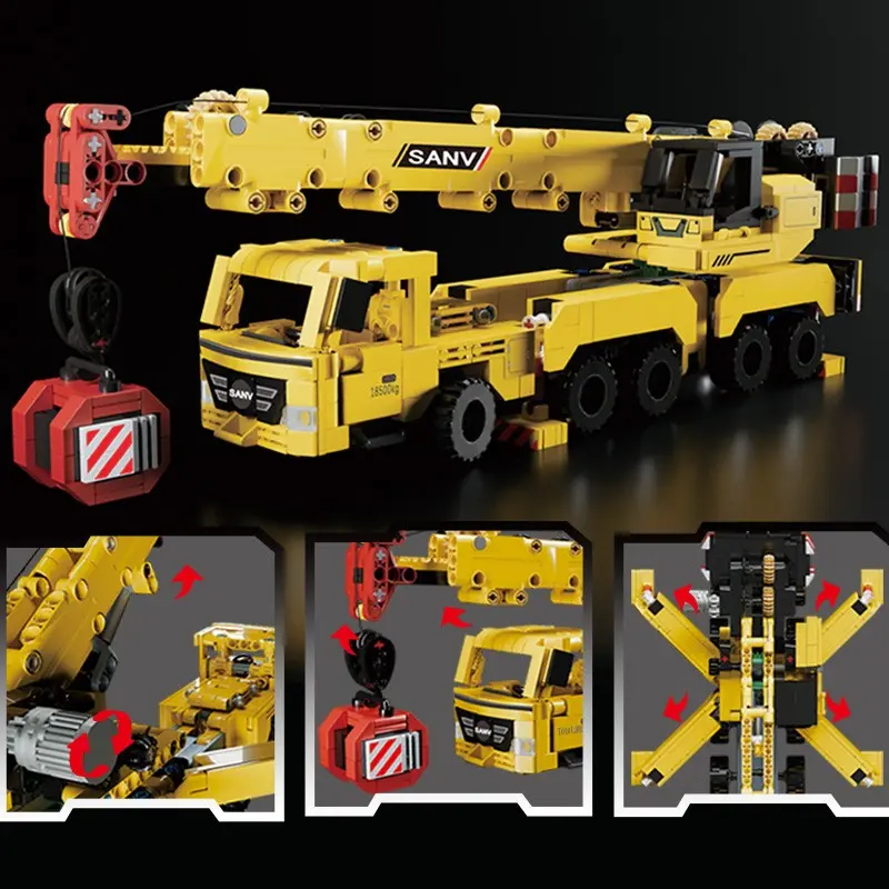 Cranes Engineering Building Blocks Vehicles, City Construction Block Cars, and Car Assembly Pieces, Educational Toys