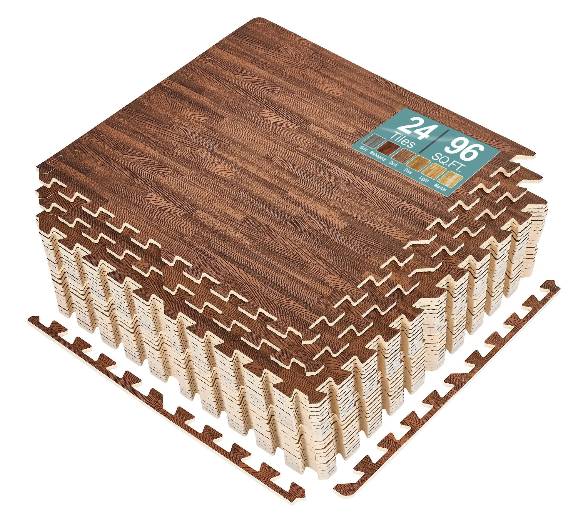 Sorbus Floor Tiles Foam Interlocking 24 Tiles, Covers 96 Sq. Ft