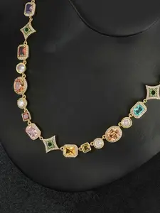 Colorful Rhinestones Design Pendant Necklace, High End Necklace, Fashion Jewelry for Party, Daily Clothing Decor, Trendy All-match & Exquisite Jewelry for Birthday Gift, Fashionable Rhinestone Decorated
