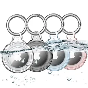 Waterproof Case for AirTag- Shockproof & Dustproof for Apple AirTag Holder with Keychain for Pets, Kids, Luggage, Bags, Keys