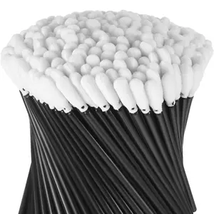 500 Pack Card Cleaning Swabs – Foam Tip Sticks for Sports Cards, Pokémon, Electronics & More Black