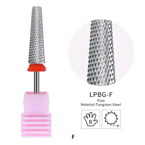 High Quality Steel Super Long Round Sharp Nail Cuticle Removers Nail Drill Bits (F: Fine).