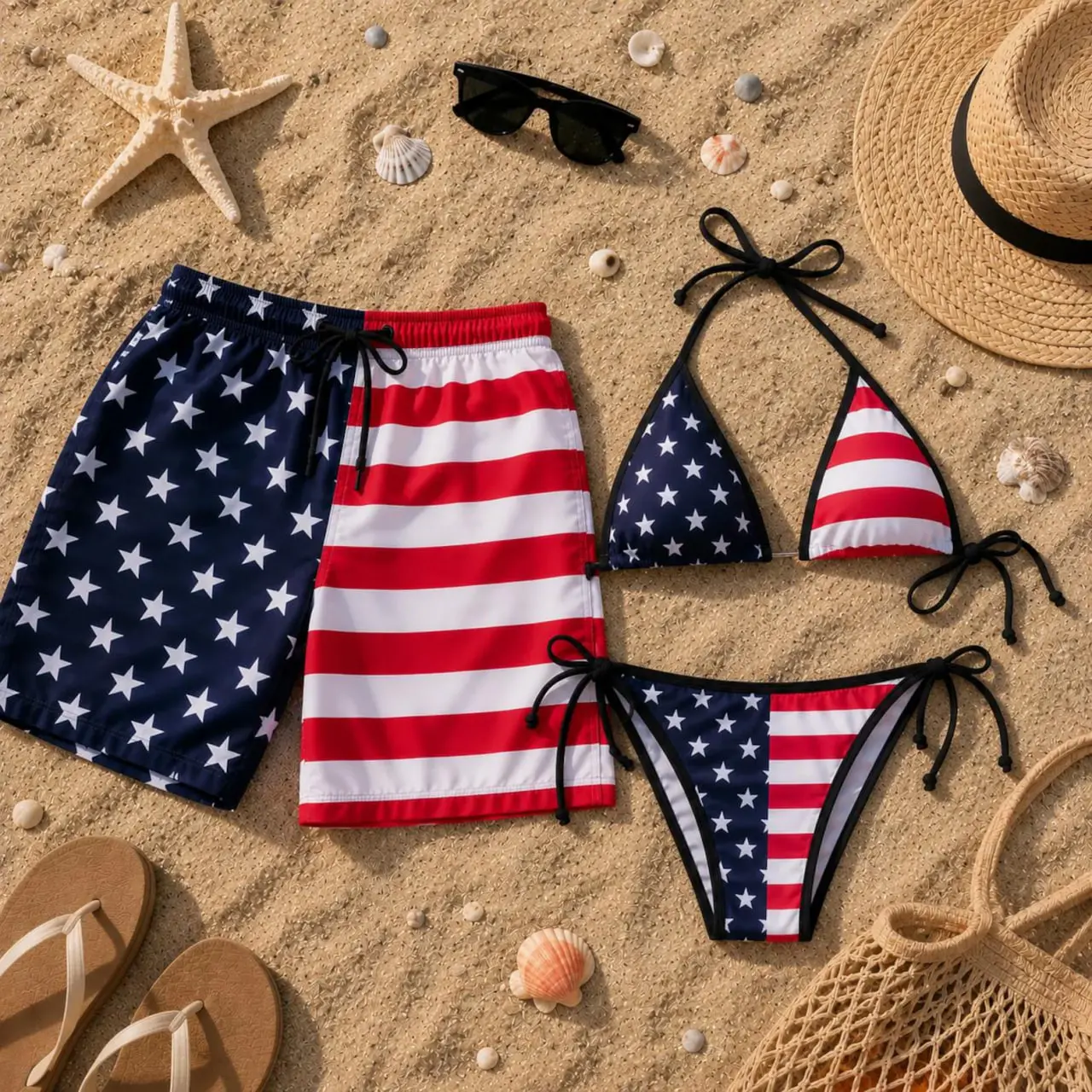 [MADE TO ORDER] Matching Couple Swimsuits Set, BF and GF Matching Swimsuits, Camo Bikini Set for Women, Matching Camo Swimwear Set for Couples, Couple Trendy Camo Bikini And Short, Summer Beach Vacation Outfit