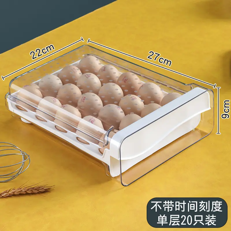 PET egg box without time scale, single l