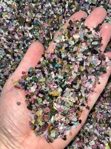 Bulk Mixed Tourmaline Crystal Chips (1 lb. Bag) Size 3mm to 5mm, Very Small Multicolored Natural Tourmaline Gemstone Chips