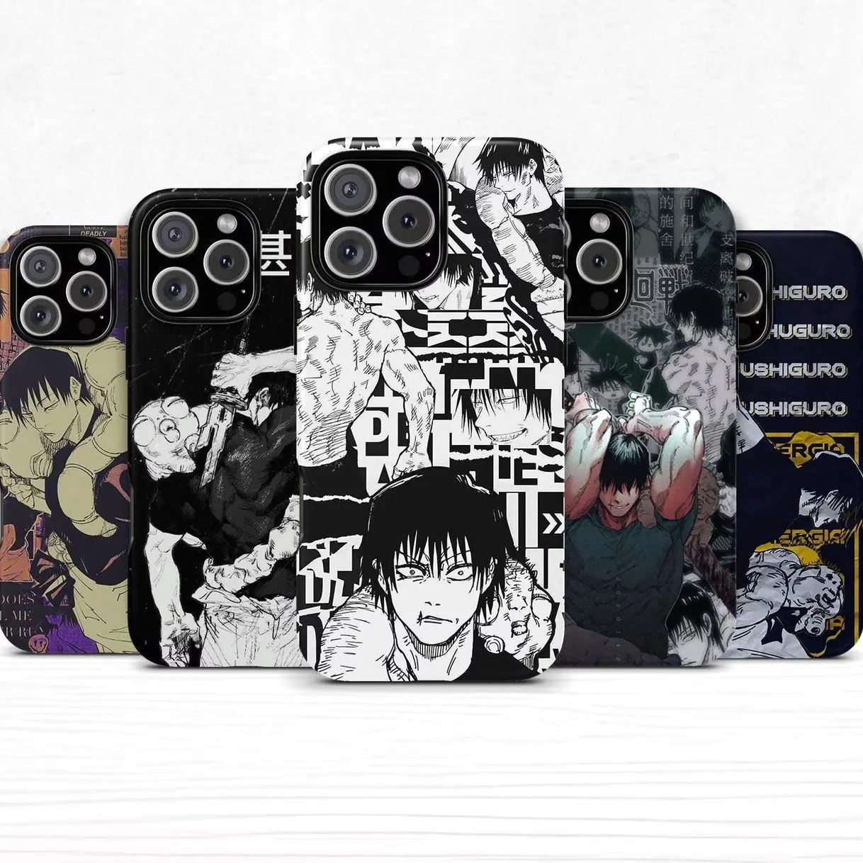 Anime Toji JJK Case Dual Shell Phone Cover for iPhone 11 12 13 14 15 16 Pro Max/Samsung Galaxy s23 s24 + Ultra