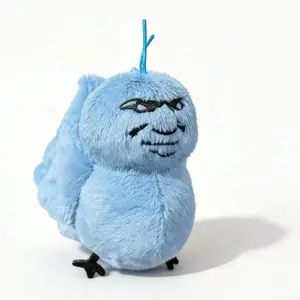Novelty Blue Bird Plush Keychain Meme Gift for Friends