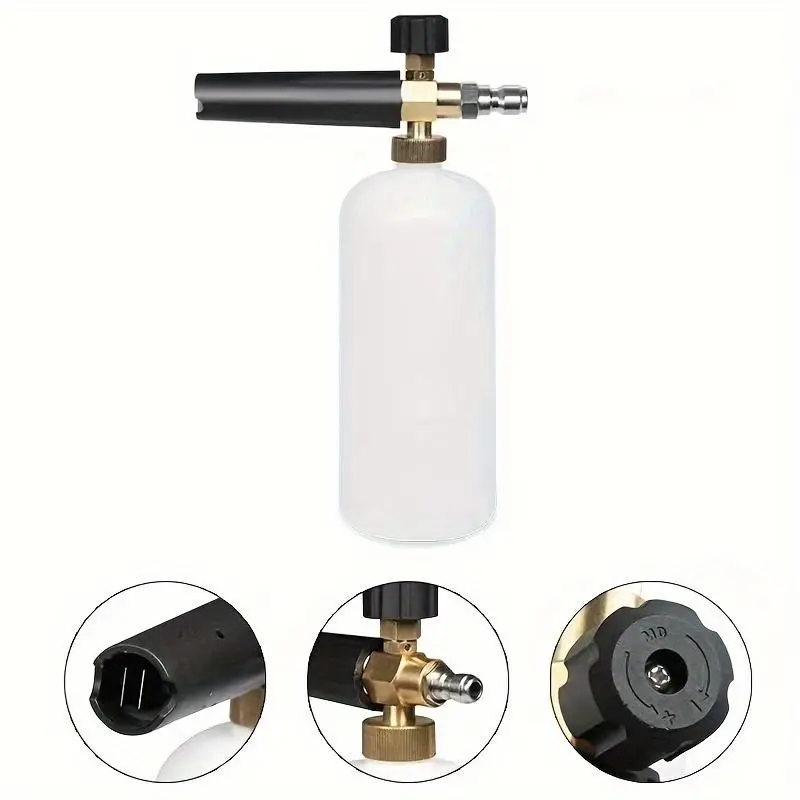 Car Foam Lance, Adjustable Wide-Mouth Snow Foam Tool with Dense Foam, High-Pressure Car Wash Accessory, Professional Car Washing & Maintenance Tool, Car Foam Sprayer, Snow Foam Lances, Car Wash Equipment