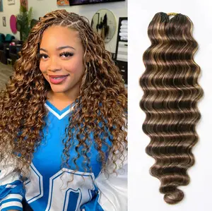 Eayon Hair Crochet Human Hair for Miracle Knots #4/27/30 Lightwight 100% Human Hair, Loose Deep Wave, Body Wave, 14-22 inch Reusable Humanfor Braiding Easy to Install, Pre-Separated 60 Grams/Bundle