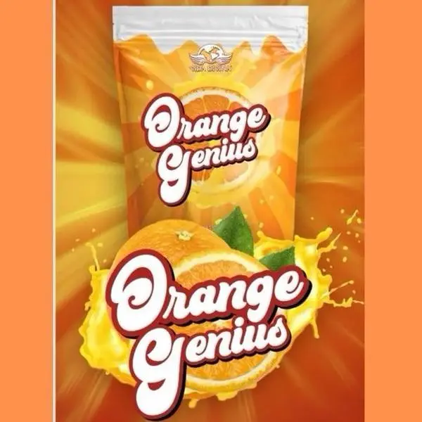 Orange Genius Juice Beverage - 30 Servings of Natural Ingredients for Energy and Concentration - Ideal for Healthy Living - Vitamin, Fruit