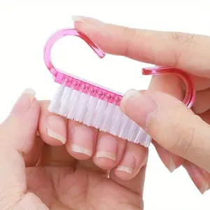 Handle Grip Nail Brush, 2 Counts Nail Brush for Cleaning Fingernails, Manicure Scrub Hand Brushes, Nail Cleaning Brush, Pedicure Scrubbing Tool