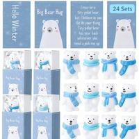 24 Set Mini Resin Polar Bear Gift Boxes