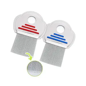 CHRISTMAS GIFT Stainless Steel Professional Lice Comb Set – 2 Pack Reusable Lice & Nit Removers for Adults and Children, Head Lice Treatment & Prevention Tool