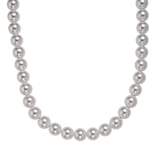 Shop LC White Shell Pearl Necklace in Silvertone 20-22 Inches