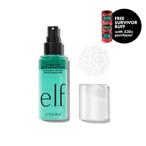 e.l.f. Power Grip Dewy Setting Spray - Bi-Phase Long-Lasting Makeup Spray, 5% Aloe + Hyaluronic Acid, Fine Mist, Non-Sticky 27.7 oz (80 mL)