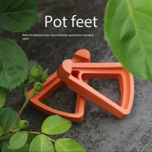 Garden Plant Pot Feet Pad Breathable Ventilated Anti-Rot Base Stand Riser Elevated Support Flower Pot Foot Pads Block Style Bottom Tray Set of 6