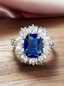 1 Pair Luxury Cubic Zirconia Ring Earrings For Women For Wedding Engagement Anniversary Party Dainty Fashion Jewelry Valentine's Day Gift