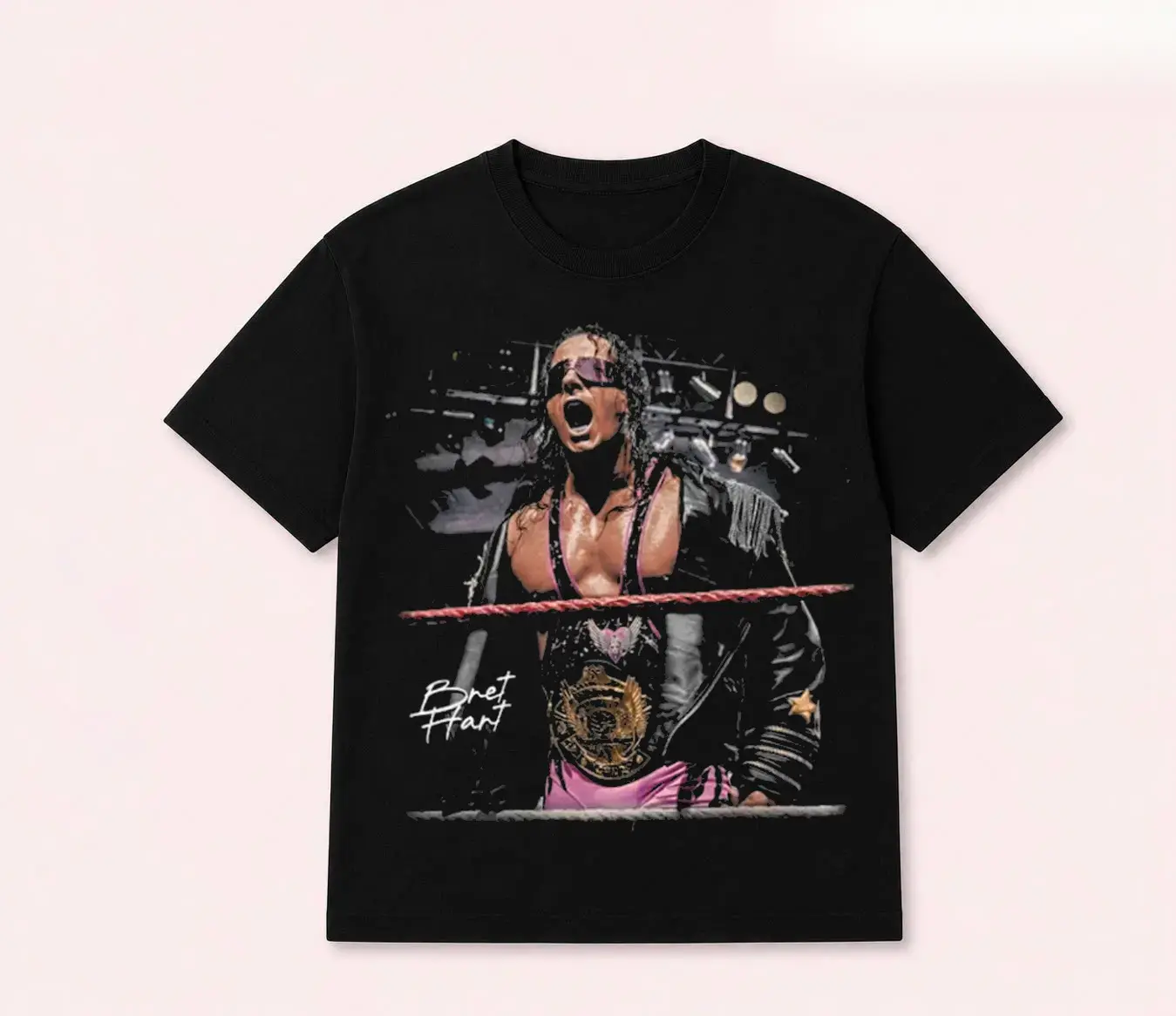 Vintage Bret Hart Hitman T Shirt Retro Pro Wrestling Graphic Tee WWE Legend Champion Merch Unisex Gift Men
