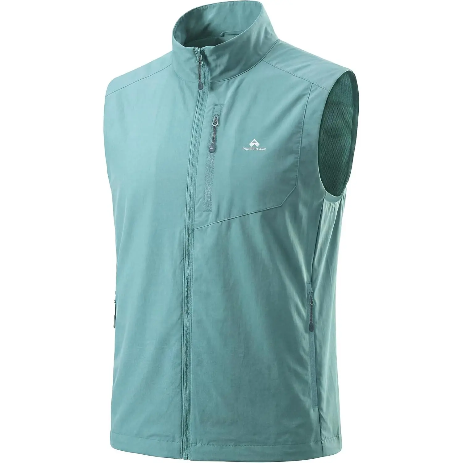 Pioneer Camp Women's Lightweight Softshell Vest Windproof Sleeveless Jacket with Zip Pockets for Running Hiking Fishing