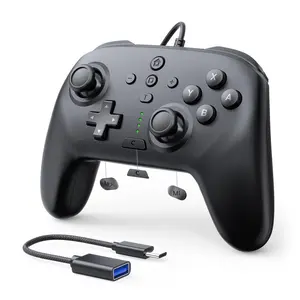 Wired Pro Controller Compatible with  2/,Features C Button,9-Axis Motion Sensor,Hall Effect Joysticks,Marco/Programmable  Buttons,Turbo, Vibration, 3.5mm Audio Jack