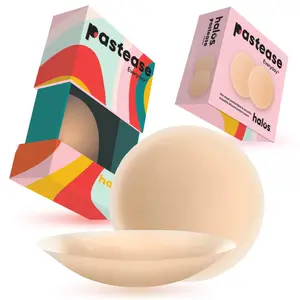 PASTEASE EVERYDAY Reusable Covers - Sticky Adhesive Silicone Pasties - Reusable & Hypoallergenic Seamless Matte Covers for Women with Travel Box Womenswear
