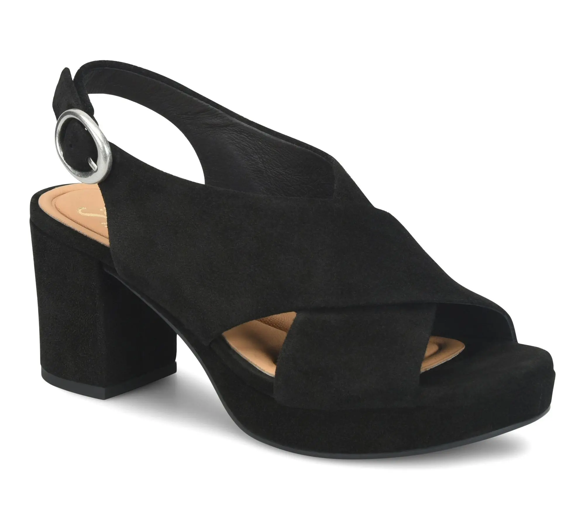 Sofft Suede Slingback Platform Sandal - Lyric